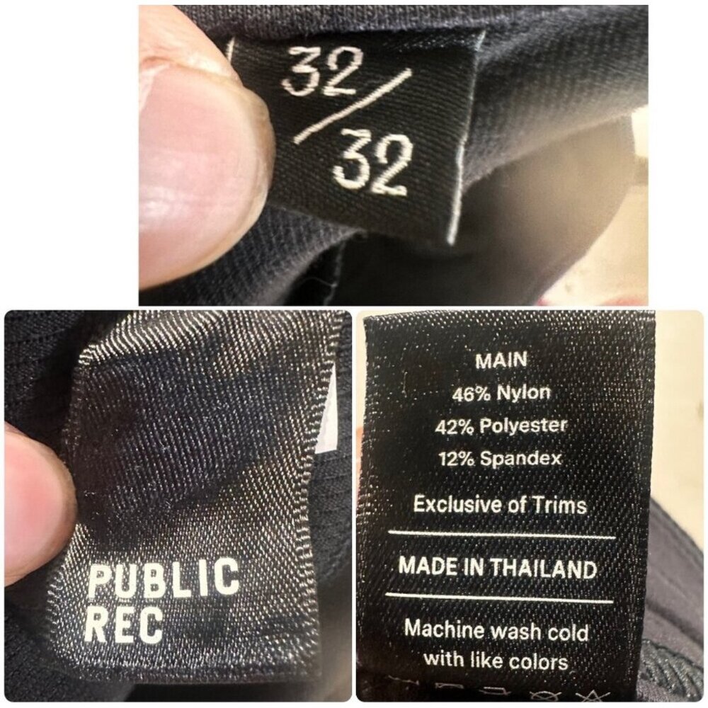 Public Rec Set of 2 Pants Men Sz 32 Black Gray All Day Joggers Athleisure Office - Picture 6 of 16